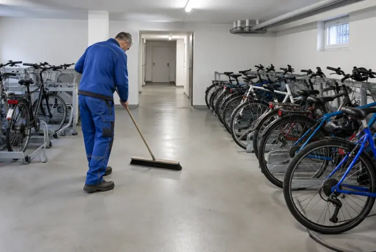 Reinigung des Fahrradkellers in einem Mehrfamilienhaus in Fulda