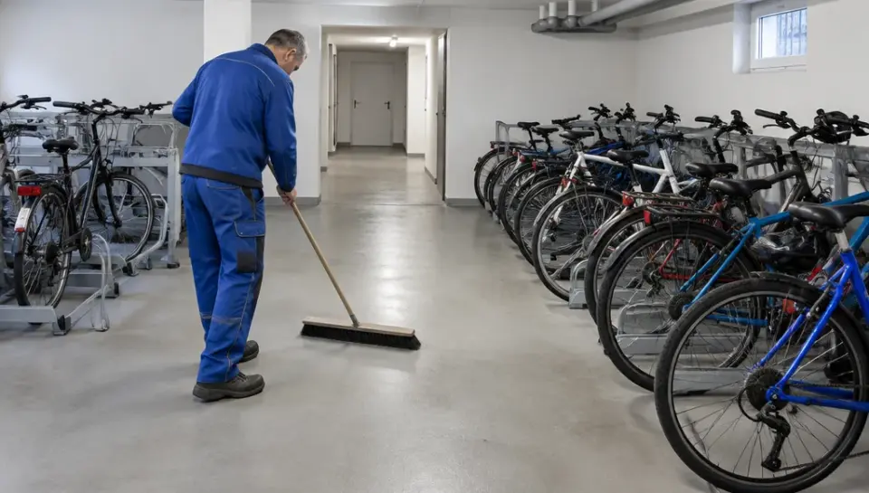 Reinigung des Fahrradkellers in einem Mehrfamilienhaus in Fulda