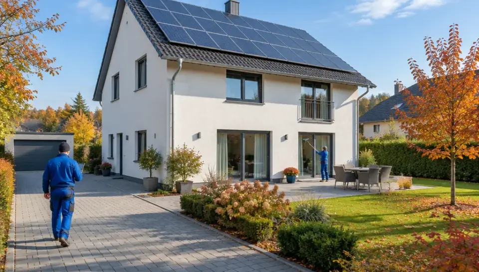 Gepflegtes Einfamilienhaus mit sauberer Dachrinne, PV-Anlage, Fenstern und Pflaster – Rundum-Pflegepaket in Fulda